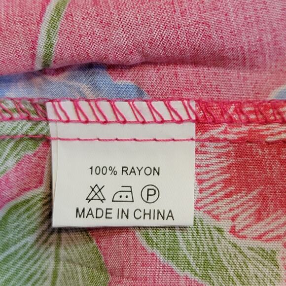 JAASE Floral Midi Dress Short Sleeve Tie Waist Flowy Red Boho Casual Summer XS - Picture 14 of 16